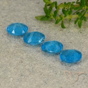 Apatite Gemstones in 5 x 4 mm (calibrated) Size for Sale, Apatite Stones in Medium Blue Color