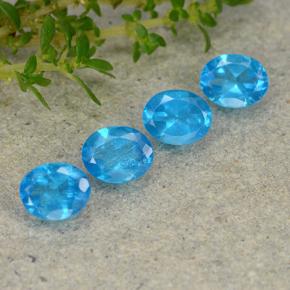 1.44 ctw Blue Apatite Stones, Natural Apatite in Oval Facet Shape for Sale