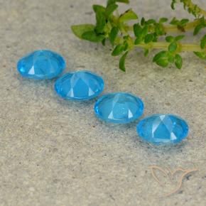 Apatite Gemstones in 5 x 4 mm (calibrated) Size for Sale, Apatite Stones in Medium Blue Color