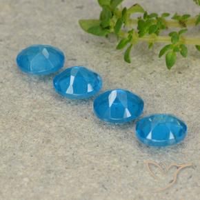Apatite Gemstones in 5.1 x 4.2 mm Size for Sale, Apatite Stones in Deep Azure Color