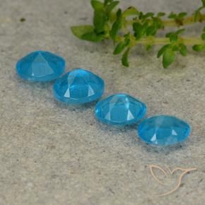 Apatite Gemstones in 5 x 4 mm (calibrated) Size for Sale, Apatite Stones in Medium Blue Color