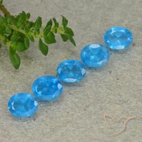 2.01 ctw Blue Apatite Stones, Natural Apatite in Oval Facet Shape for Sale