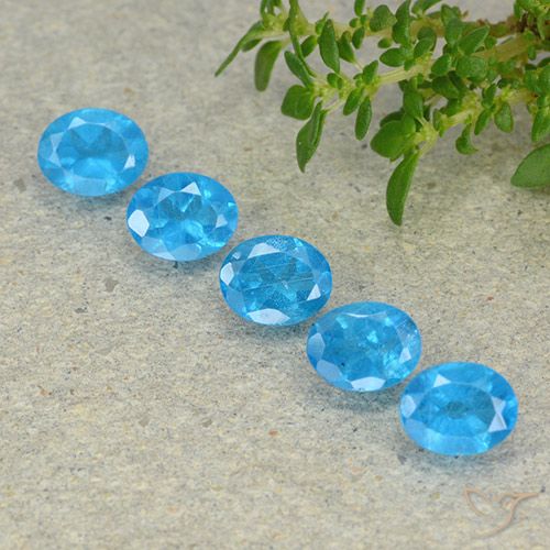 1.94ctw Natural Medium Blue Apatite, Oval, VS
