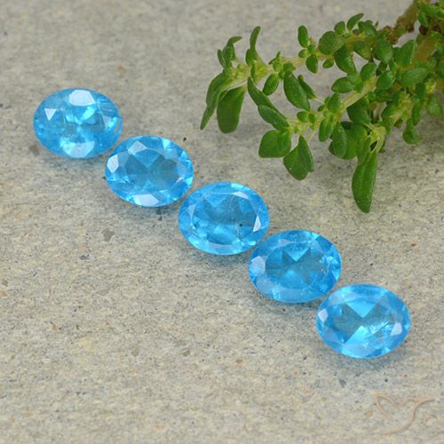 1.64ctw Natural Blue Apatite, Oval, VS