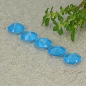 Apatite Gemstones in 5 x 4 mm (calibrated) Size for Sale, Apatite Stones in Blue Color