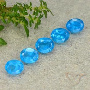2.21 ctw Blue Apatite Stones, Natural Apatite in Oval Facet Shape for Sale