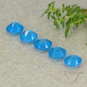 Apatite Gemstones in 5 x 4 mm (calibrated) Size for Sale, Apatite Stones in Blue Color