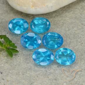 2.15 ctw Blue Apatite Stones, Natural Apatite in Oval Facet Shape for Sale