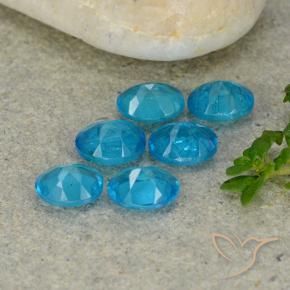 Apatite Gemstones in 5 x 4 mm (calibrated) Size for Sale, Apatite Stones in Electric Blue Color
