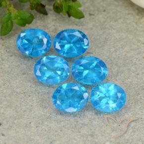 2.28 ctw Blue Apatite Stones, Natural Apatite in Oval Facet Shape for Sale