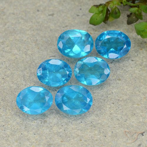 2.20ctw Natural Medium Blue Apatite, Oval, VS