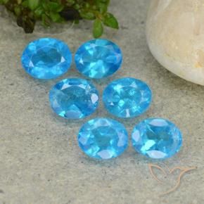 2.32 ctw Blue Apatite Stones, Natural Apatite in Oval Facet Shape for Sale