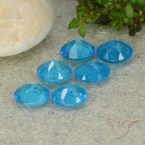 Apatite Gemstones in 5 x 4 mm (calibrated) Size for Sale, Apatite Stones in Medium Blue Color