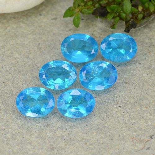 1.90ctw Natural Blue Apatite, Oval, VS