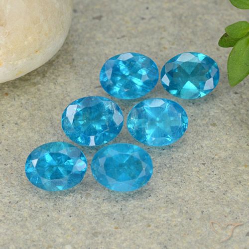 2.18ctw Natural Deep Aqua Blue Apatite, Oval, VS