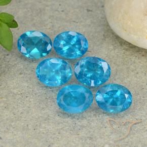 2.18 ctw Blue Apatite Stones, Natural Apatite in Oval Facet Shape for Sale