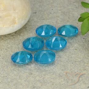 Apatite Gemstones in 5 x 4 mm (calibrated) Size for Sale, Apatite Stones in Deep Aqua Blue Color