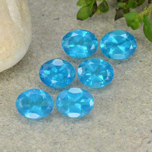 2.20ctw Natural Blue Apatite, Oval, VS