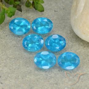 2.20 ctw Blue Apatite Stones, Natural Apatite in Oval Facet Shape for Sale