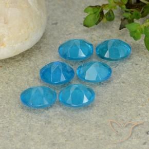 Apatite Gemstones in 5 x 4 mm (calibrated) Size for Sale, Apatite Stones in Blue Color