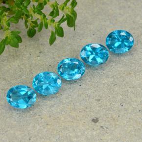1.81 ctw Blue Apatite Stones, Natural Apatite in Oval Facet Shape for Sale