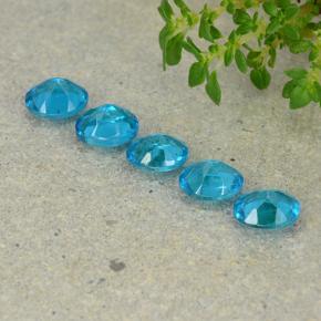 Apatite Gemstones in 5 x 4 mm (calibrated) Size for Sale, Apatite Stones in Medium Blue Color