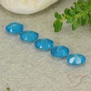 Apatite Gemstones in 5 x 4 mm (calibrated) Size for Sale, Apatite Stones in Blue Color