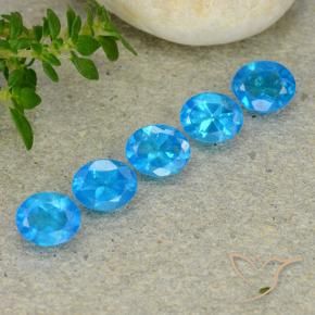 2.01 ctw Blue Apatite Stones, Natural Apatite in Oval Facet Shape for Sale