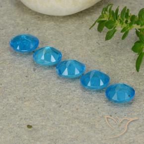 Apatite Gemstones in 5 x 4 mm (calibrated) Size for Sale, Apatite Stones in Intense Blue Color