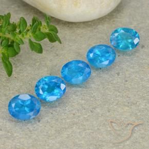 2.12 ctw Blue Apatite Stones, Natural Apatite in Oval Facet Shape for Sale