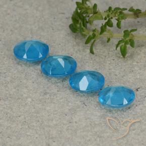 Apatite Gemstones in 5 x 4 mm (calibrated) Size for Sale, Apatite Stones in Deep Aqua Blue Color