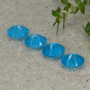 Apatite Gemstones in 5 x 4 mm (calibrated) Size for Sale, Apatite Stones in Azure Blue Color