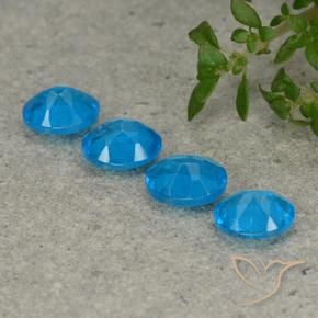 Apatite Gemstones in 5 x 4 mm (calibrated) Size for Sale, Apatite Stones in Medium Blue Color
