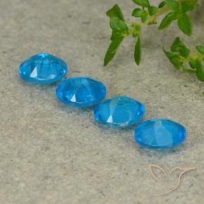 Apatite Gemstones in 5 x 4 mm (calibrated) Size for Sale, Apatite Stones in Blue Color