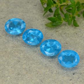 Swiss Blue Apatit Edelstein - 0.4ct Oval facettiert (ID: 488851)