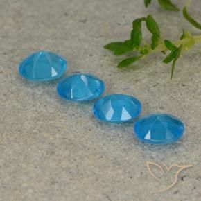 Apatite Gemstones in 5 x 4 mm (calibrated) Size for Sale, Apatite Stones in Blue Color