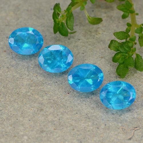 1.51ctw Natural Medium Blue Apatite, Oval, VS