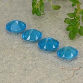 Apatite Gemstones in 5 x 4 mm (calibrated) Size for Sale, Apatite Stones in Medium Blue Color