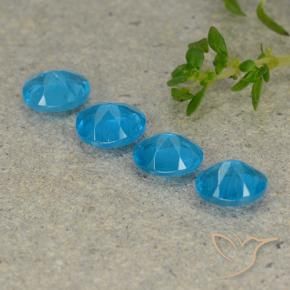 Apatite Gemstones in 5 x 4 mm (calibrated) Size for Sale, Apatite Stones in Medium Blue Color