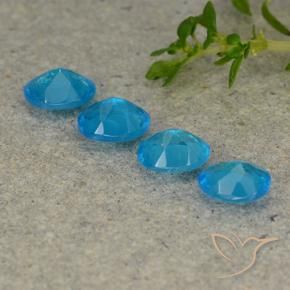 Apatite Gemstones in 5 x 4 mm (calibrated) Size for Sale, Apatite Stones in Electric Blue Color