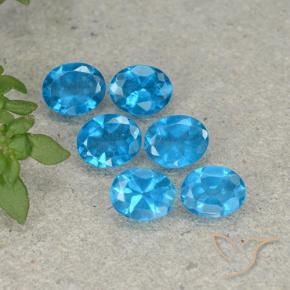 2.23 ctw Blue Apatite Stones, Natural Apatite in Oval Facet Shape for Sale