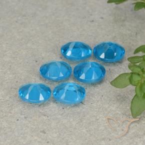Apatite Gemstones in 5 x 4 mm (calibrated) Size for Sale, Apatite Stones in Blue Color