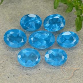 2.90 ctw Blue Apatite Stones, Natural Apatite in Oval Facet Shape for Sale