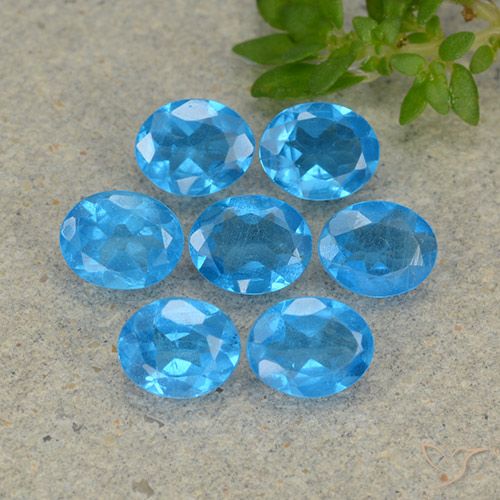 2.26ctw Natural Medium Blue Apatite, Oval, VS