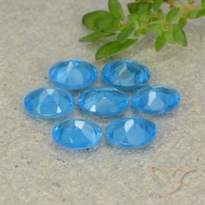 Apatite Gemstones in 5 x 4 mm (calibrated) Size for Sale, Apatite Stones in Medium Blue Color