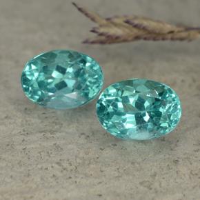 2.30 ctw Blue Apatite Gemstones, Apatite Gems in Oval Facet Shape for Sale.