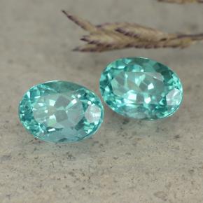 2.30 ctw Blue Apatite Stones, Natural Apatite in Oval Facet Shape for Sale