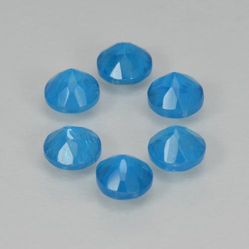 Apatite Gemstones in 3.5 mm (calibrated) Size for Sale, Apatite Stones in Intense Blue Color