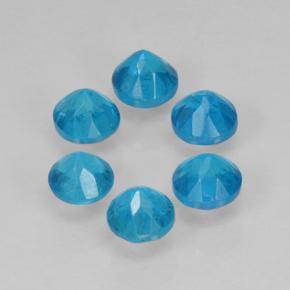 Apatite Gemstones in 3.5 mm (calibrated) Size for Sale, Apatite Stones in Medium Blue Color