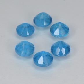 Apatite Gemstones in 3.5 mm (calibrated) Size for Sale, Apatite Stones in Intense Blue Color